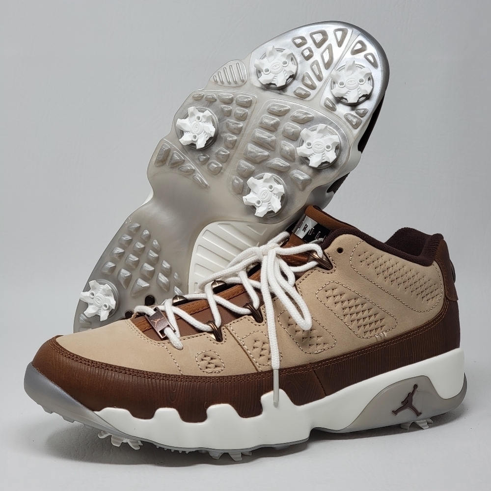 Nike Air Jordan 9 G Golf Masters 2024 Woodgrain Shoes FN6929-200 Mens Size 5 New
